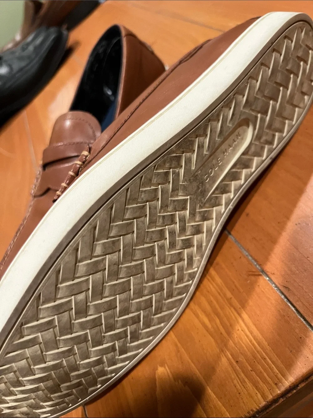 Cole Haan Tan/Brown Leather Penny Loafers
